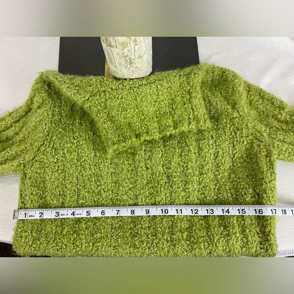 Columbia Womens Turtleneck Fuzzy Knit Sweater Green Size Medium - Picture 13 of 14
